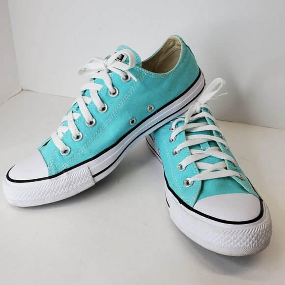 Converse All Star Low Top Light Blue Sneaker Shoes Men's Size 8 Wm's 10. - Picture 10 of 12